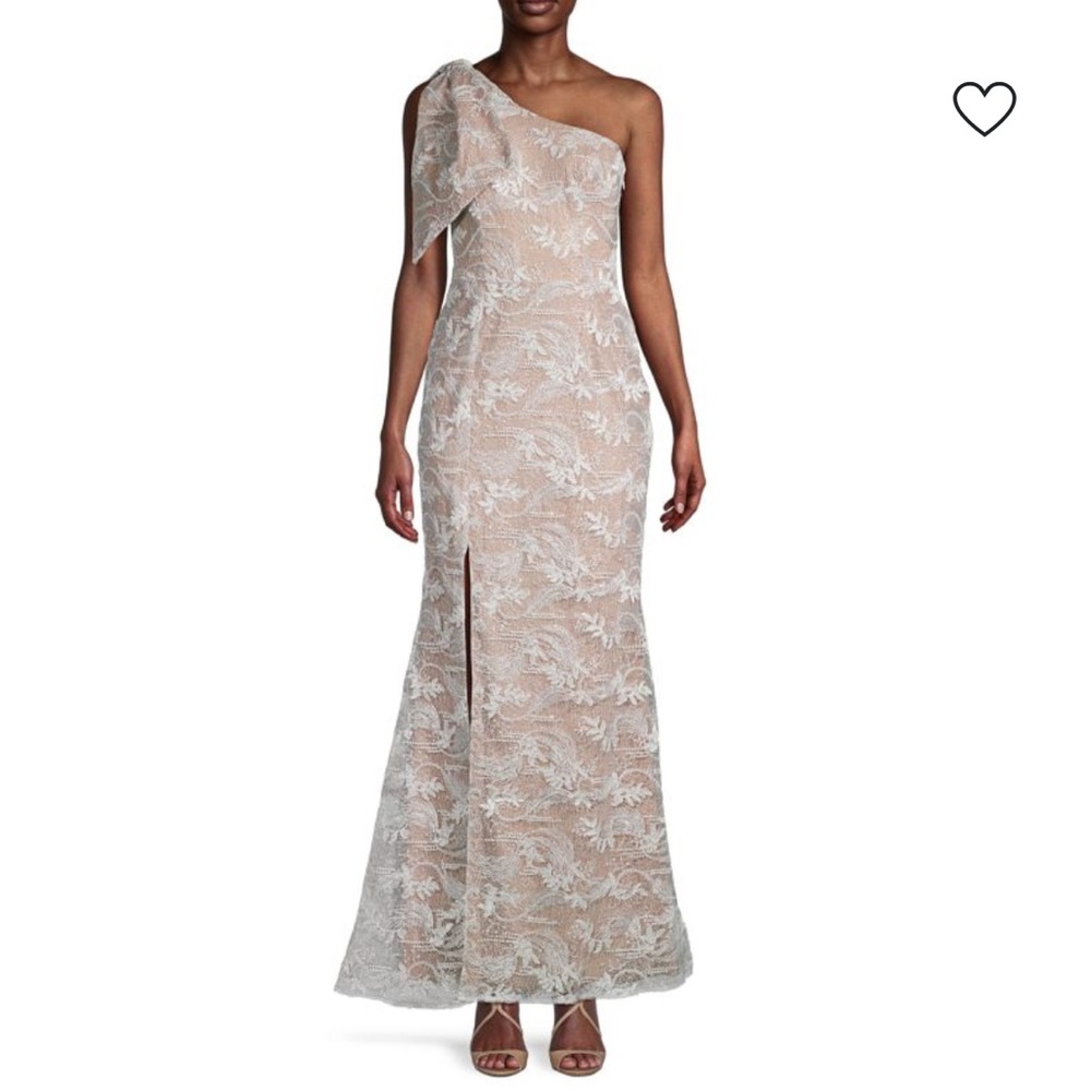 NWT Dress the Population Genevieve One Shoulder Lace Gown - Picture 8 of 10
